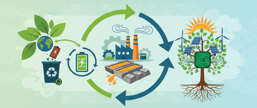 Industrial facility for battery recycling